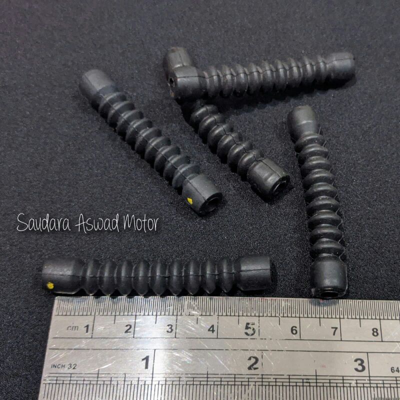 3PCS Karet Cacing Kabel Rem / Karet Spiral pelindung Kabel Rem / Karet Kabel Rem Belakang / Karet Pe
