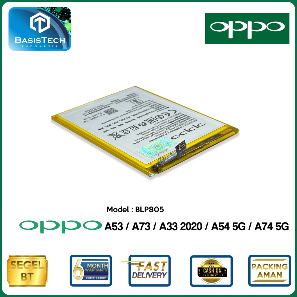 BATERAI OPPO A16 A53 - A73 - A33 2020 - A54 5G - A74 5G - BLP805 - ORI99 BEST QUALITY