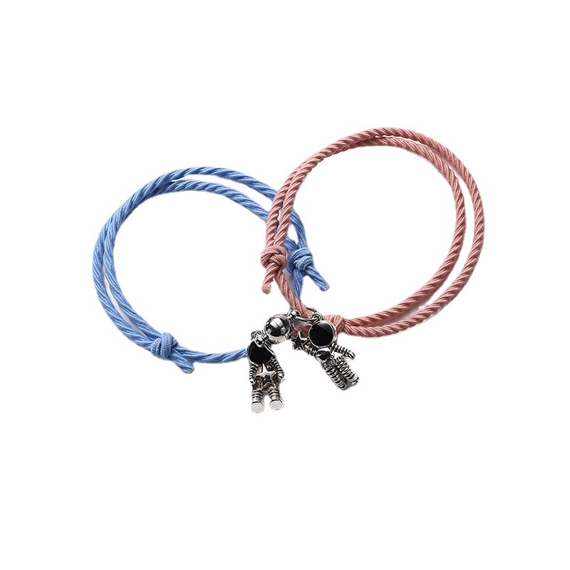 Gelang Liontin Astronot Bahan Stainless Steel Untuk Pasangan