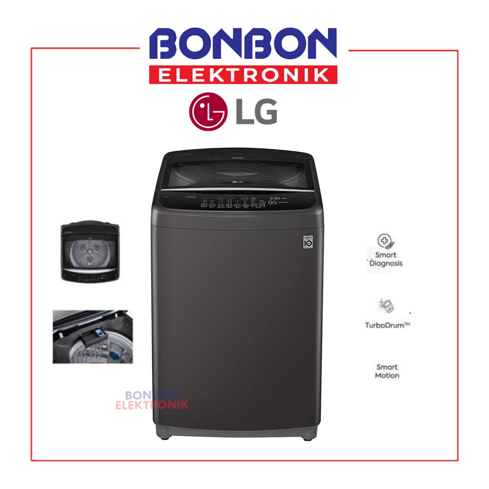 LG Mesin Cuci 1 Tabung 13KG T2313VSAB Smart Inverter 13 KG T 2313 VSAB