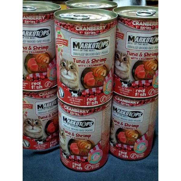 Markotops Tuna &amp; Shrimp with Cranberry 400gr Makanan Kucing Basah Kaleng