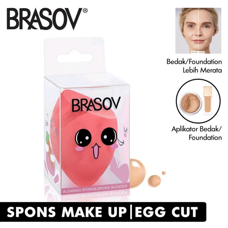 BRASOV Spons Bedak / Foundation | Sponge Puff Make Up Tools Kotak