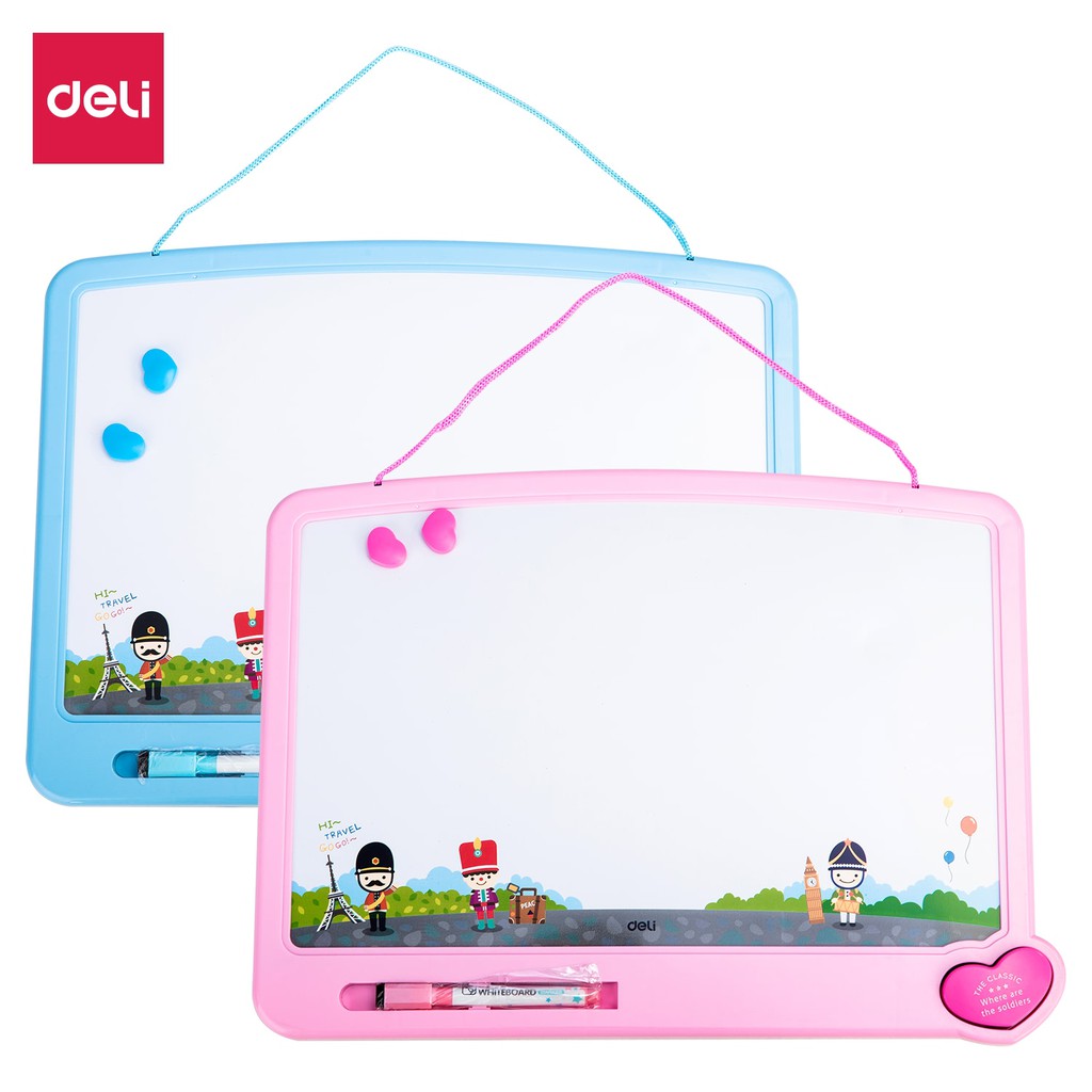 

Deli Colourful ABS frame Harmless Children Whiteboard Pink Blue E7806