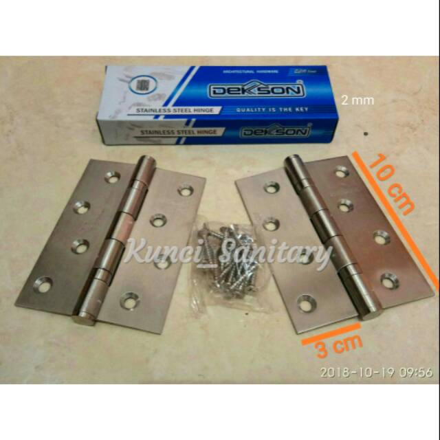 Jual Engsel Pintu Inch Tebal Mm Dekkson Engsel Kupu Kupu Dekkson Engsel Stainless