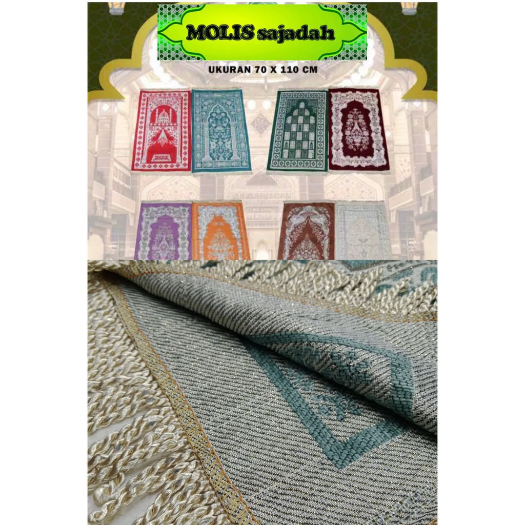 COD~Sajadah turki Sajadah traveling tipis Kesan mewah elegant size 70x110 sejadah