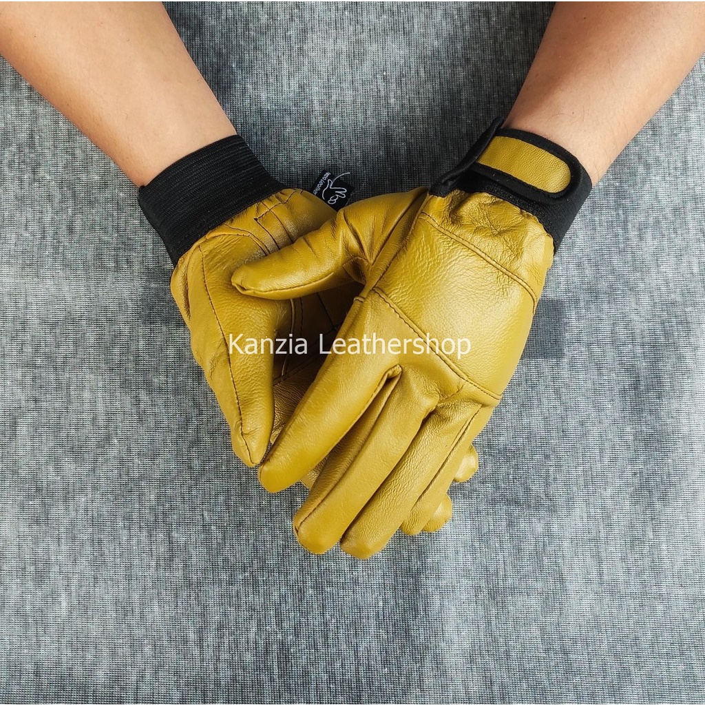 Kanzia Leathershop Sarung Tangan Kulit AJ Gold