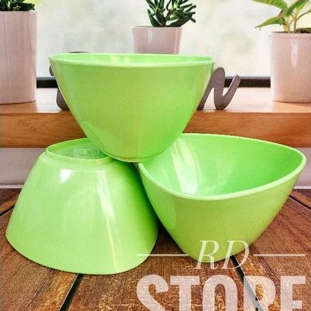 PROMO MANGKOK SEGI 3 POLOS MELAMINE WARE TEBAL DAN KUAT