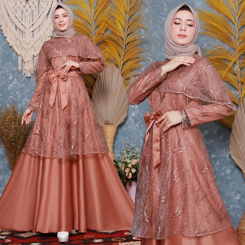 Diskon 25% GAMIS ALENA By RASAQI KEBAYA-Gamis pesta-gamis wanita muslimah-gamis syari-gamis lebaran