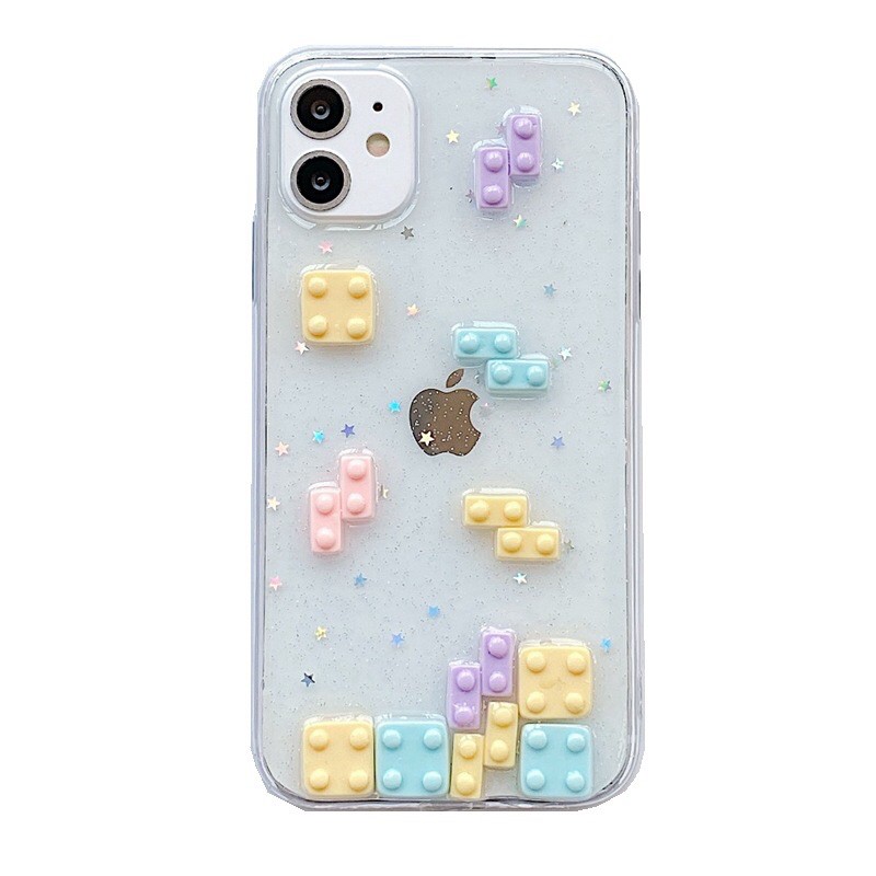 Tetris Case iPhone Oppo Vivo Xiaomi Samsung Realme 7 6 7i Y51 X3 A15 A11k Y12s Y20s Y30i S20 fe S10