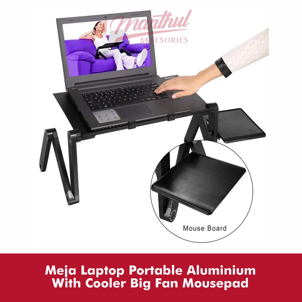 Meja Laptop Portable Aluminium