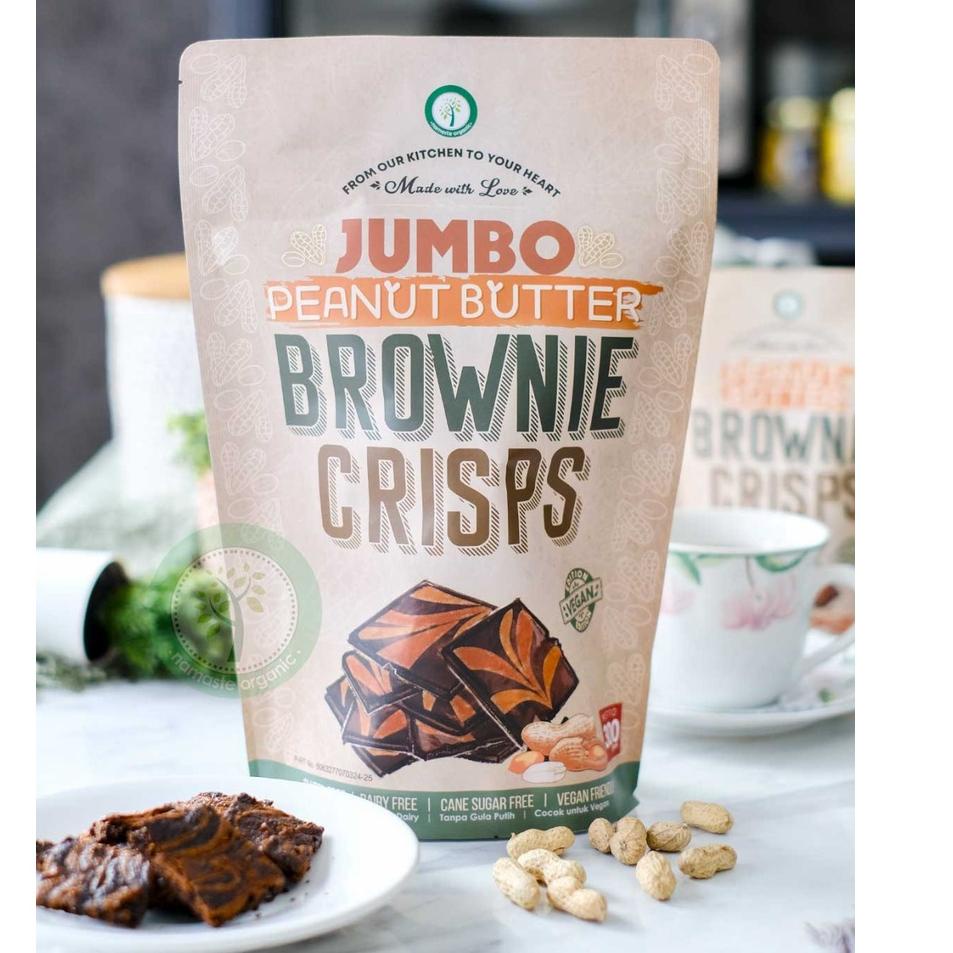 

㊒ BROWNIE CRISPS JUMBO - VEGAN PEANUT BUTTER 300GR ㅄ
