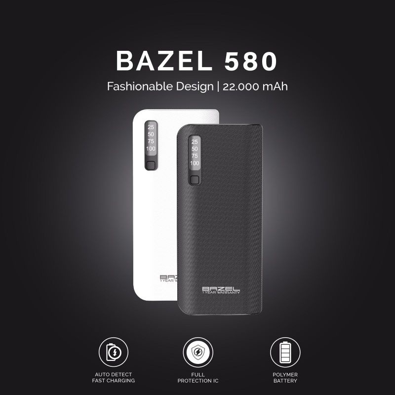 Power Bank 22000mAh BAZEL 580 Digital Display Small Power Bank