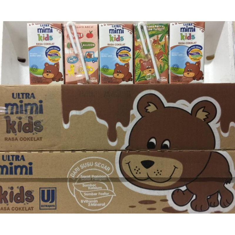 Susu ULTRA mimi Kids Rasa Cokelat 125ml | Susu UHT Anak Rasa Coklat