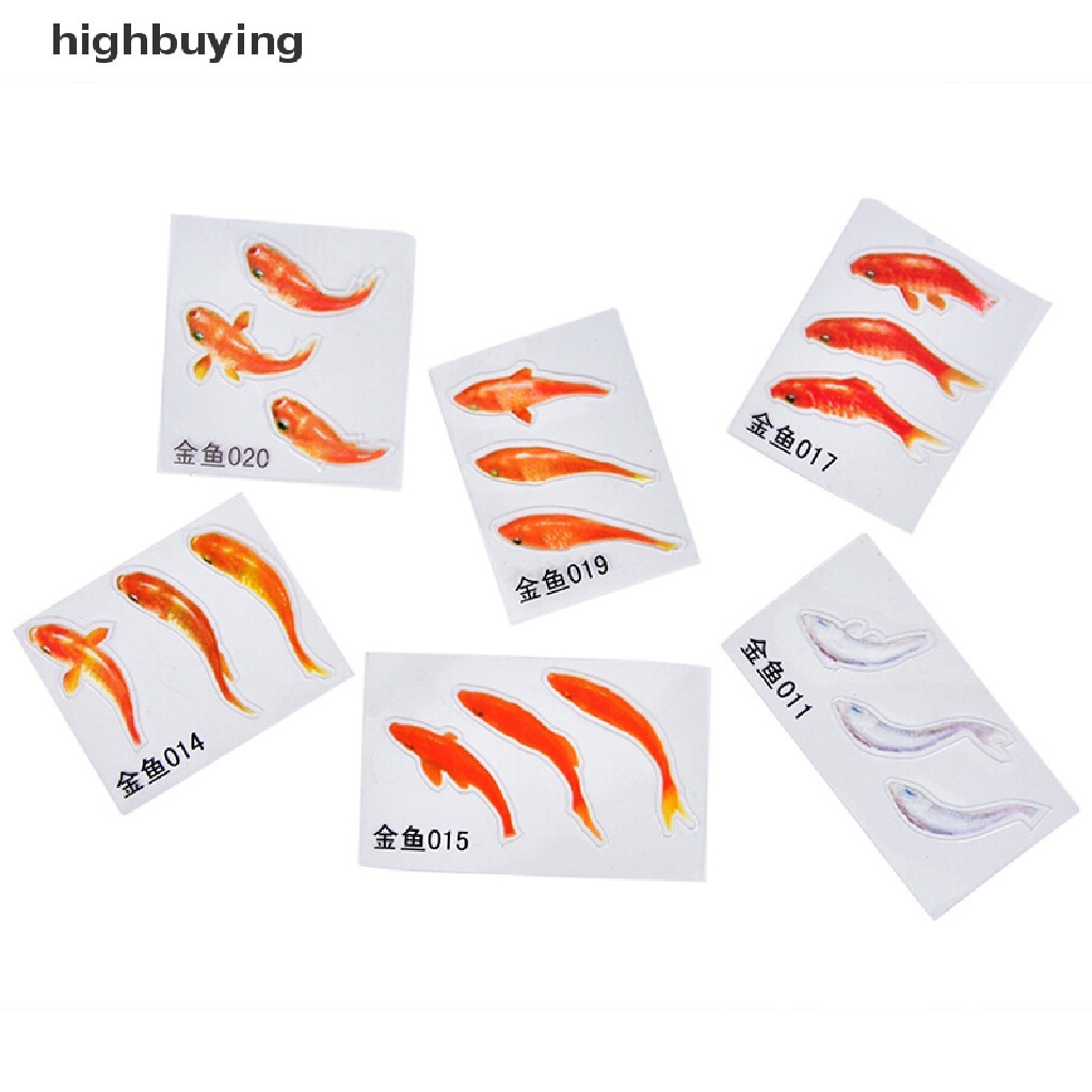 Hbid 3Pcs / Set Cetakan Resin Bentuk Ikan Untuk DIY Perhiasan Handmade