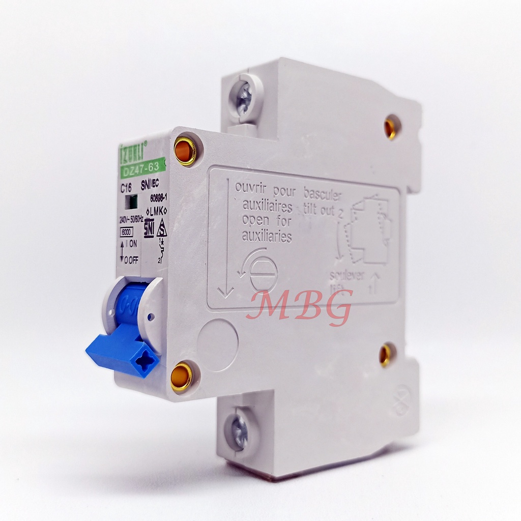 YC22 mcb listrik 1 phase murah mcb izunly 1 phase 2a,4a,6a,10a,16a mini cirkuit breaker 1 phase cl2