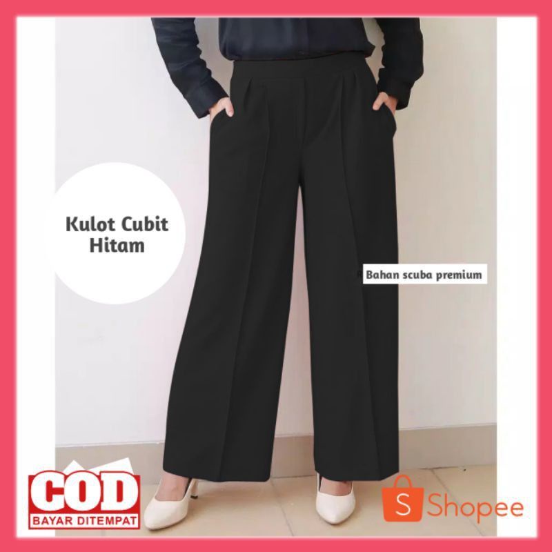 KULOT CUBIT JUMBO SCUBA PREMIUM / KULOT SCUBA GARIS TULANG / KULOT WANITA