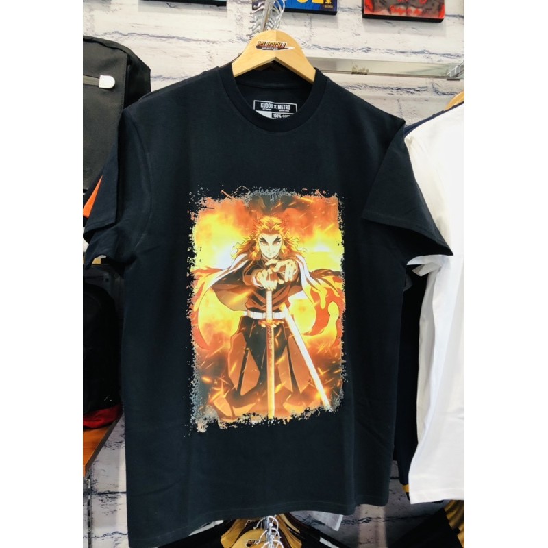 Tshirt Rengoku Flame Mugen Train Anime Kimetsu No Yaiba