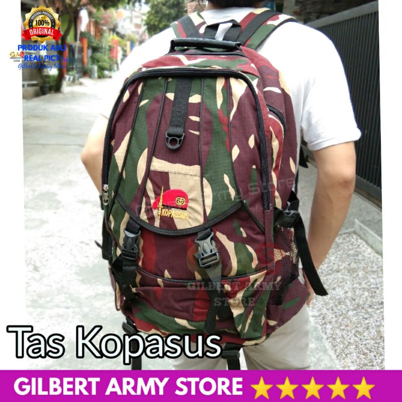 Tas ransel loreng Kopasus GILBERT ARMY STORE tas komando loreng merah tni kopassus