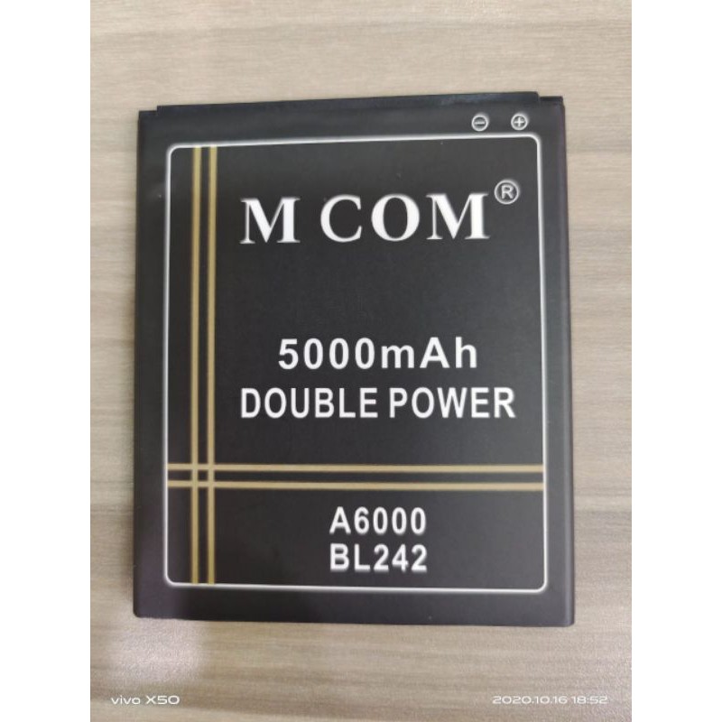 Baterai M-com Lenovo A6000/Bl242 double power