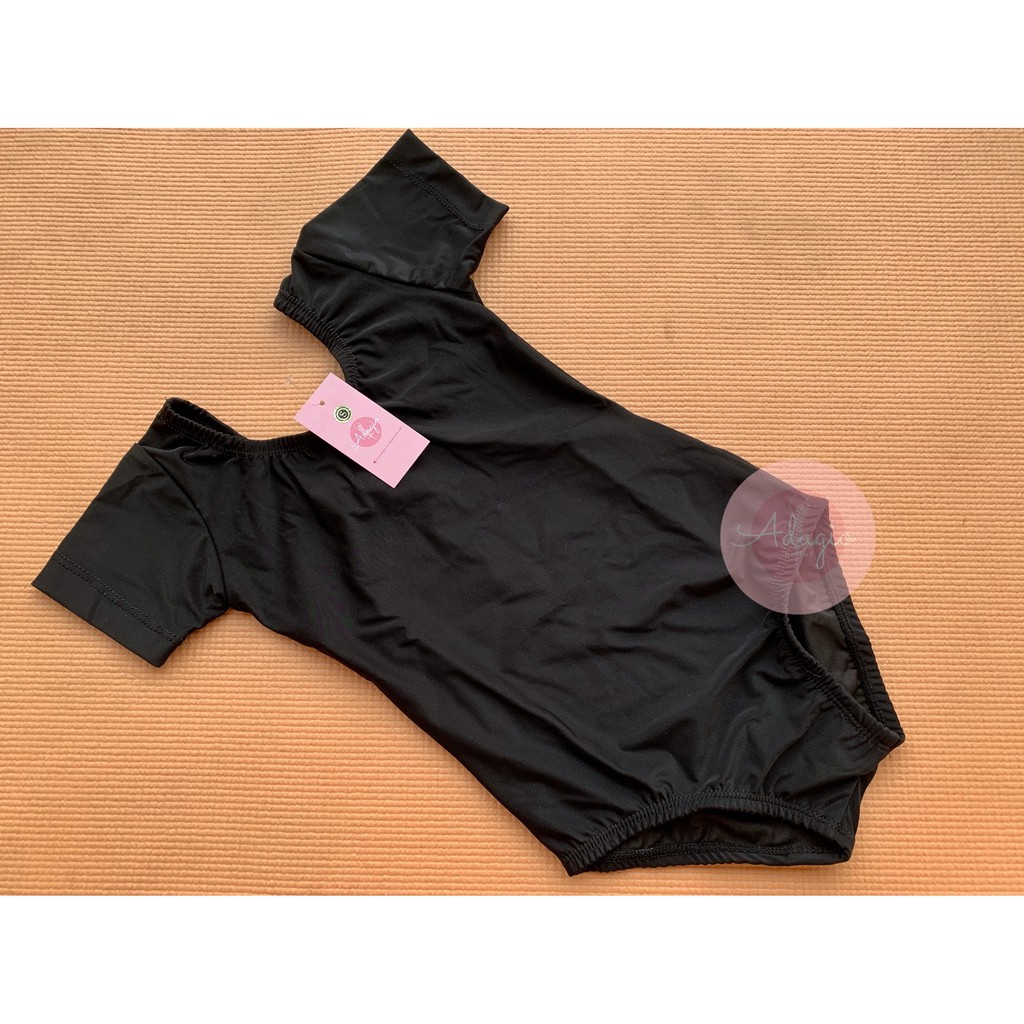 Leotard Baju Atasan Balet Senam Gymnastic Anak HITAM