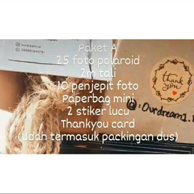 Cetak foto Polaroid Box paket A