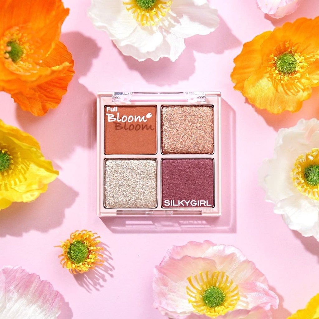 ❤ MEMEY ❤ SILKYGIRL Full Bloom Quad Eyeshadow Palette