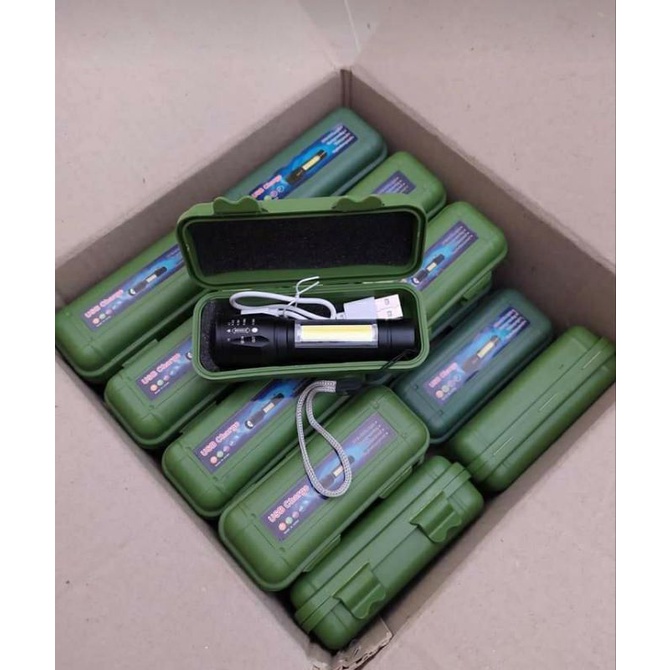 senter mini LED super terang 2 LED 3 mode penerang gelap mati lampu