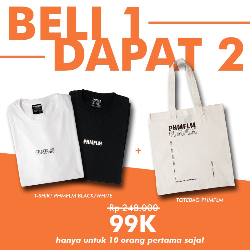 Kaos Pria Cowok Film Hitam Putih Polos Cotton Combed 30s // T-Shirt PHMFLM