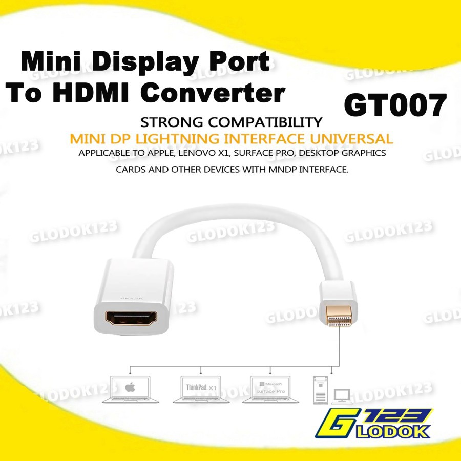 Kabel Konverter Mini Display Port To HDMi Converter GT007