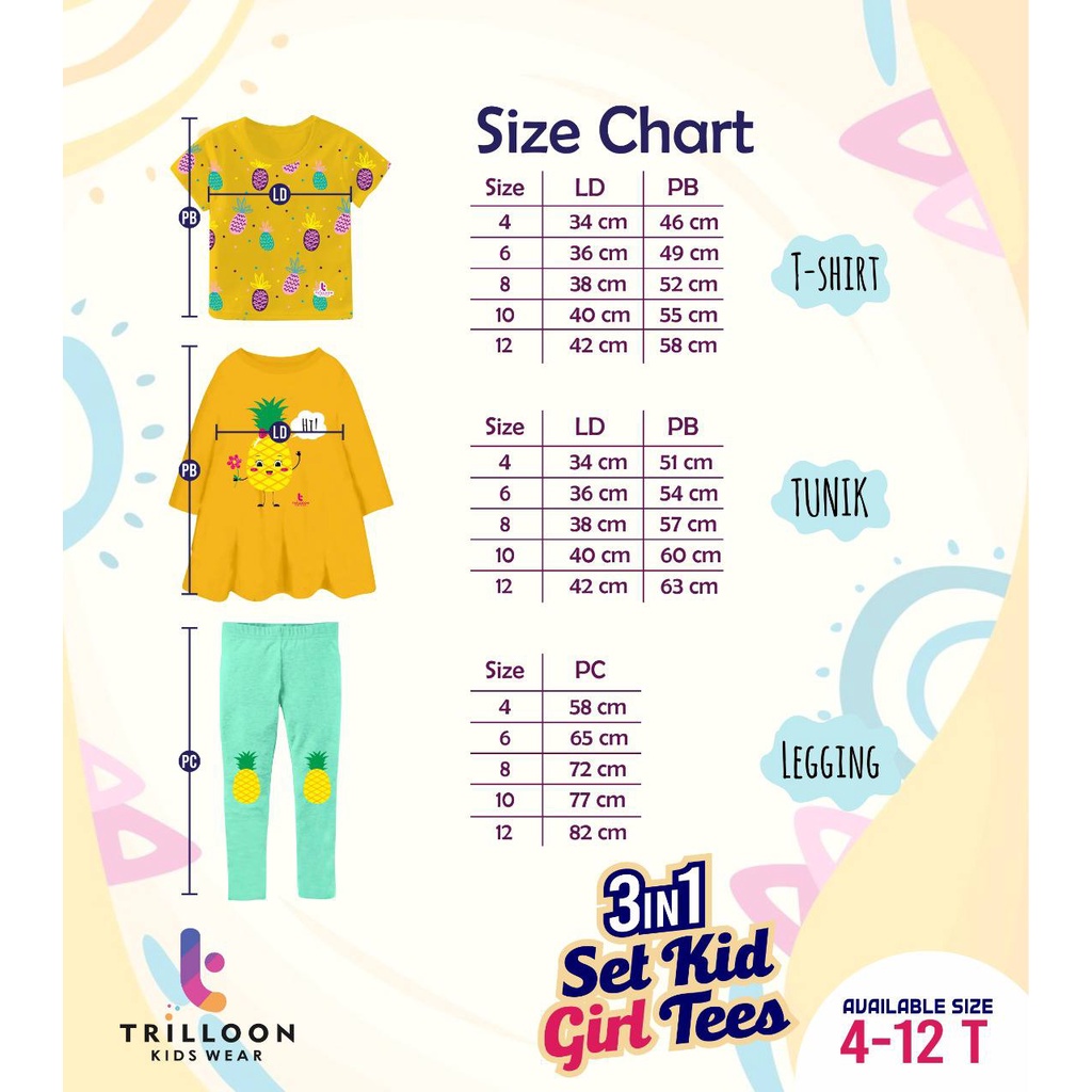 Trilloon 3in1 Set Girl Tees