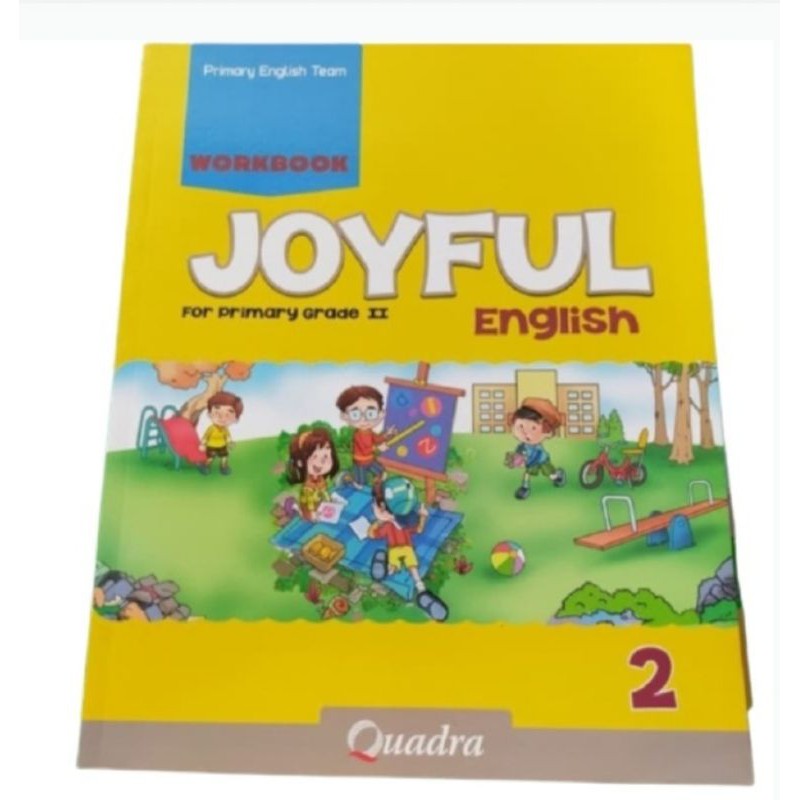 Harga satuan buku bahasa Inggris workbook joyful  English Quadra kelas 1,2,3,4,5,6