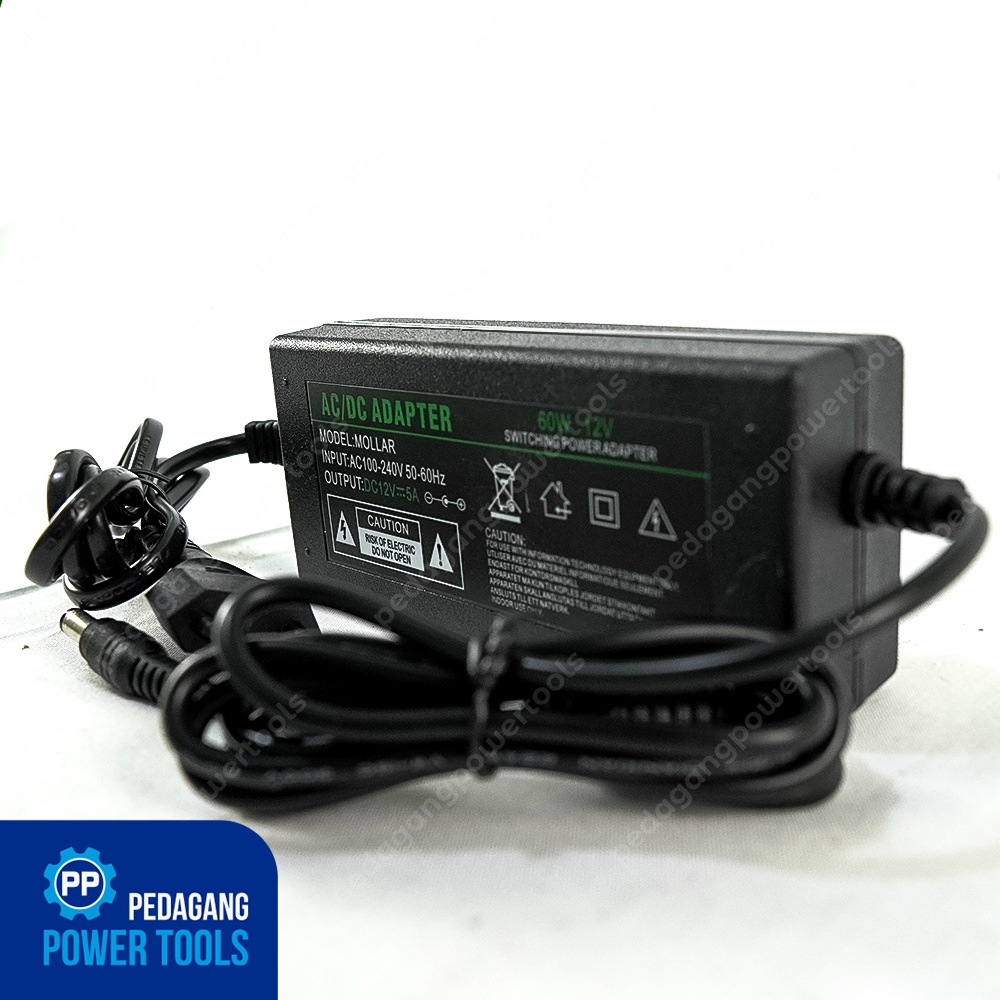 MOLLAR ADAPTOR 12V 5A MURNI ASLI ORI POWER SUPPLY LISTRIK AC CCTV DVR