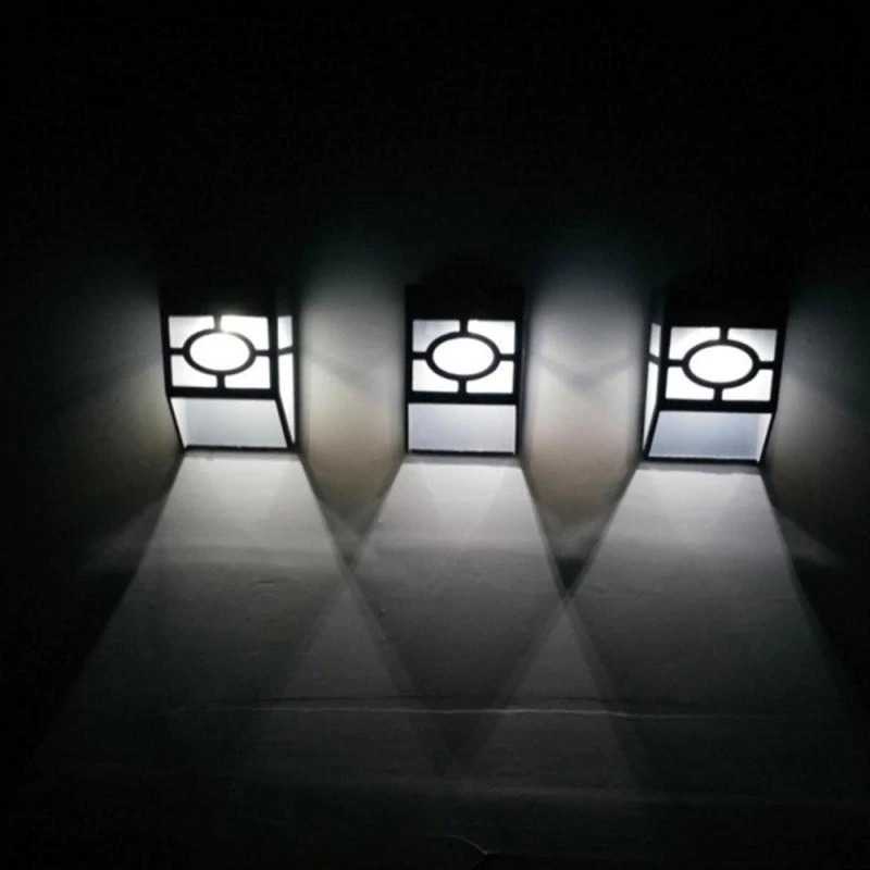 (1005 BARANG ORI) OOBEST Lampu Hias Dinding LED Solar Wall Lamps Outdoor Waterproof OO10