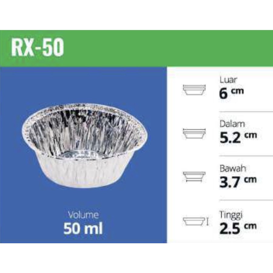 Aluminium Tray / RX 50 / Aluminium Cup