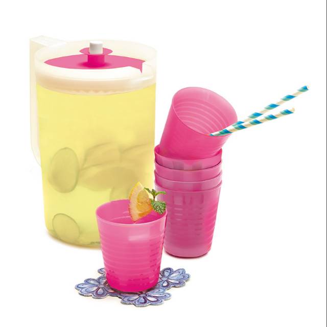 PITCHER SET AUBERGINE SEPAKET DENGAN 6 GELAS SUNDAY SOPHIE PARIS PROMO