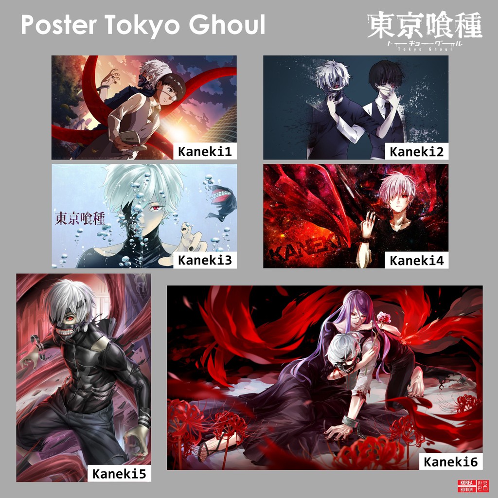 Image of Poster Anime Tokyo Ghoul Kaneki Ken Sasaki Haise Touka #1