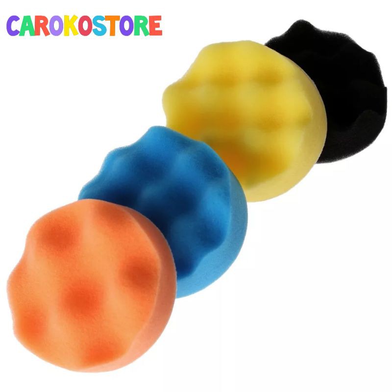 4pcs busa sponge poles pad buff 3inch wax compound