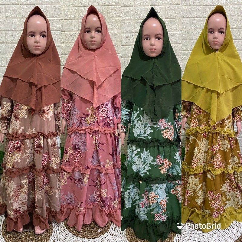 gamis anak bahan monalisa/sruti