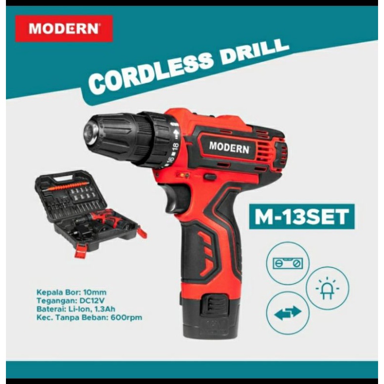 Bor baterai / cordless 12V Modern M-13