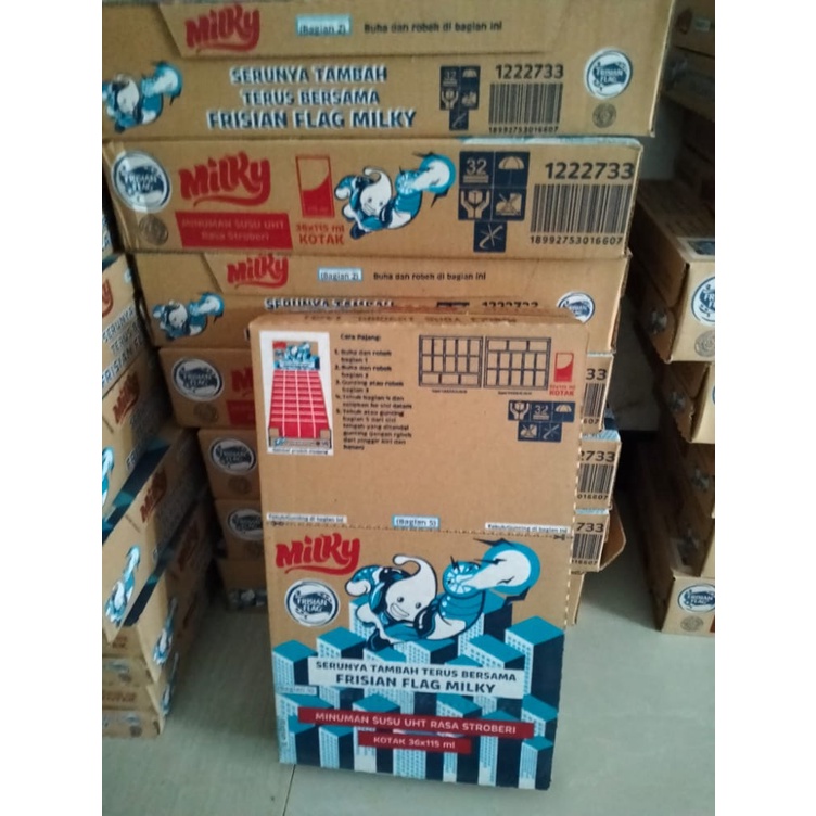 

Frisian Flag Milky Susu UHT Strawberry 36 PCS x 115 ml