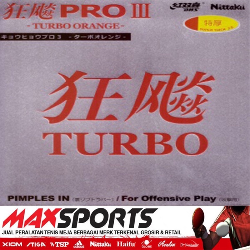 Nittaku Hurricane 3 Pro Turbo orange sponge