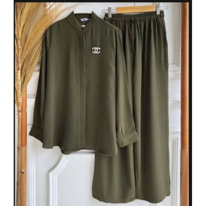 Setelan crinkle wanita terbaru 2022 kekinian//setcel wanita bahan crinkle//