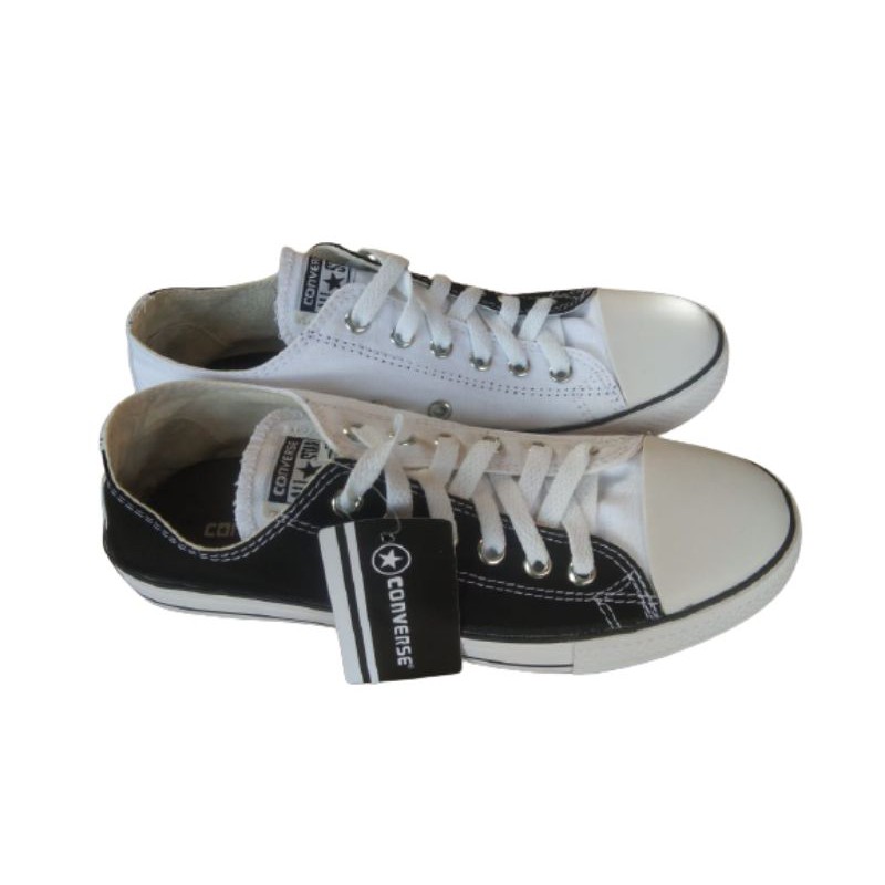 Sepatu Converse Combinasi Grade Ori Putih Hitam Kanvas