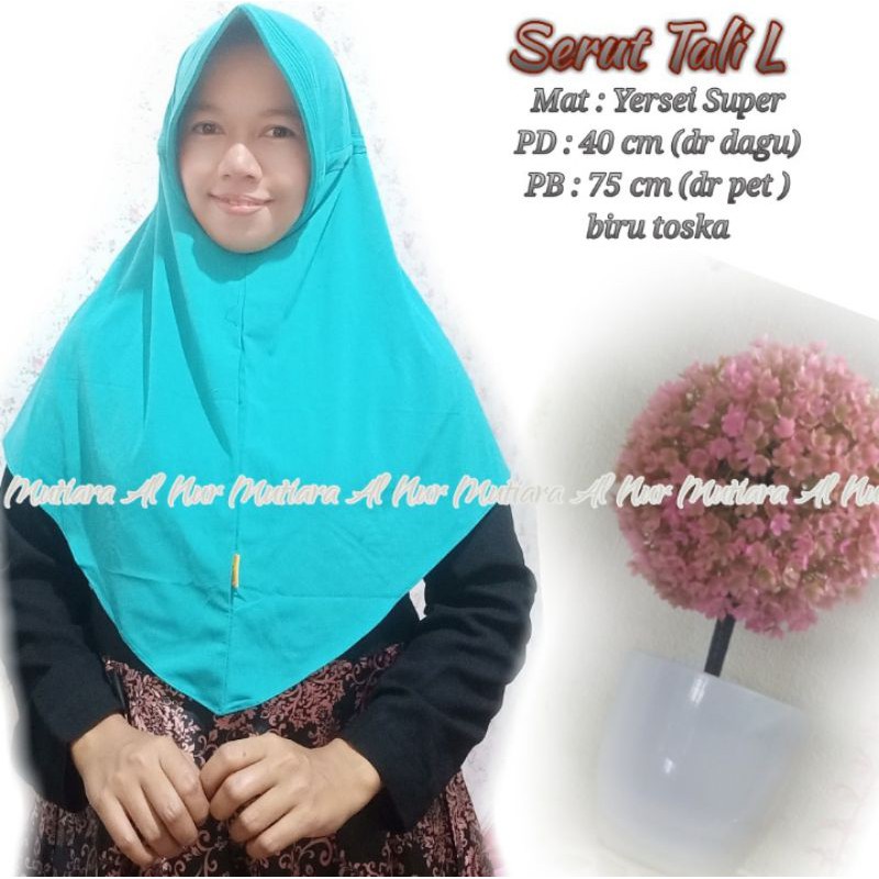 BERGO SERUT TALI L /KERUDUNG INSTAN TALI SIZE L/ SERUT TALI / SERUT JOKOWI