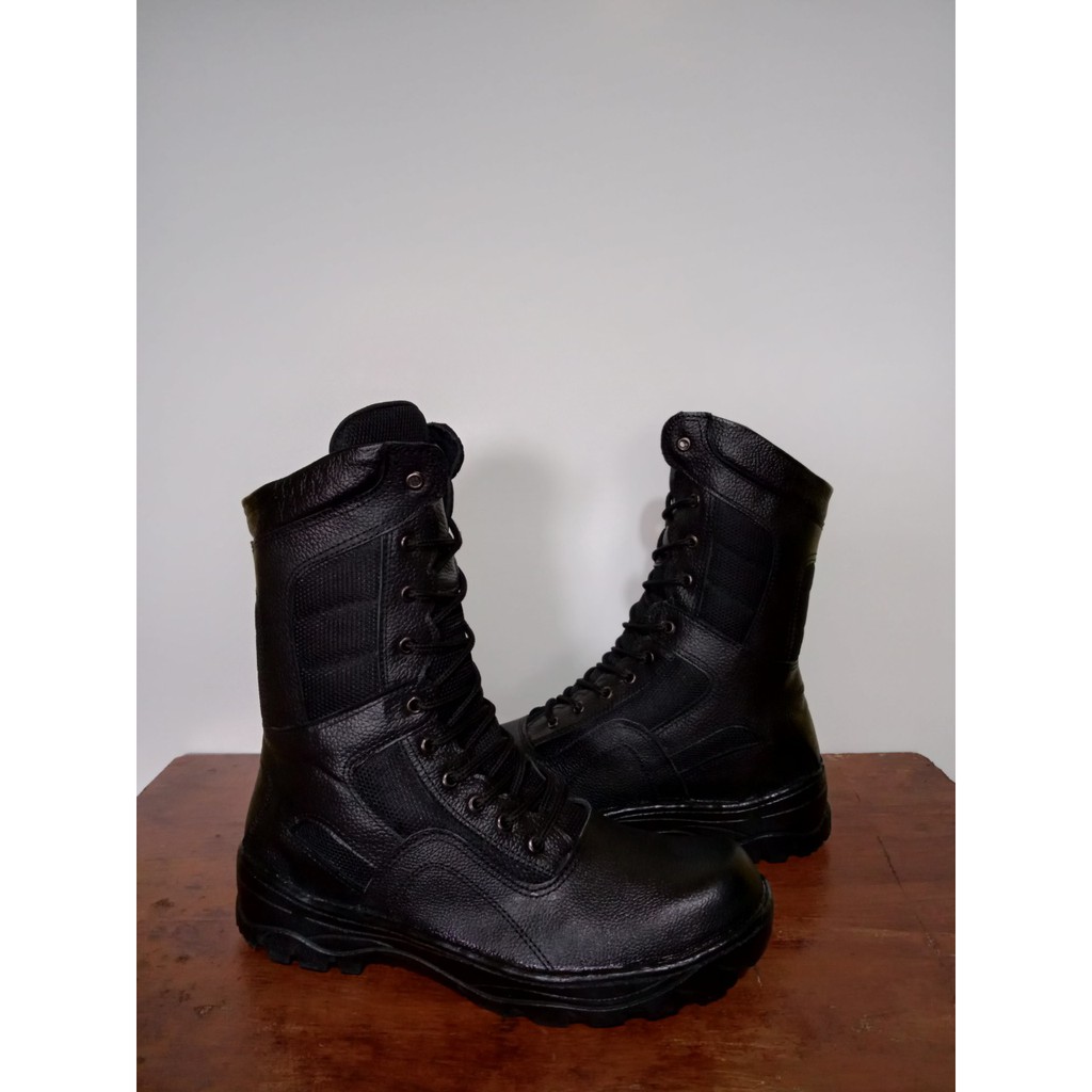 Sepatu Kulit PDL TNI Safety POLRI Boots Safety