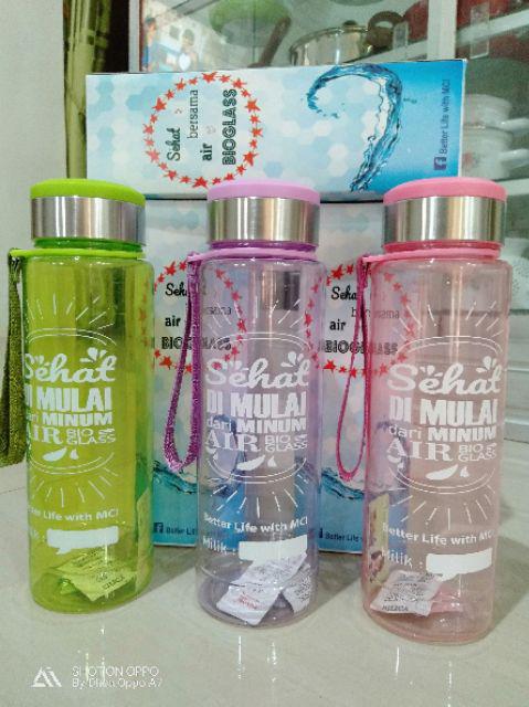 Plus Box Botol Bioglass Mini 1000ml Tumbler Infuser Bioglass 1liter 1 Liter Mini 1000 Ml