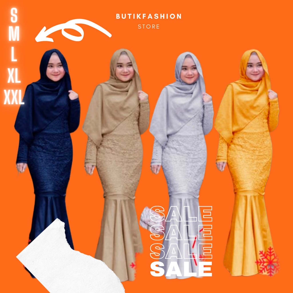 GAMIS SUPER JUMBO GAMIS SERAGAM NIKAHAN DRESS KAWINAN BRUKAT KONDANGAN LD 130 PB 140 BRUKAT GAMIS JU