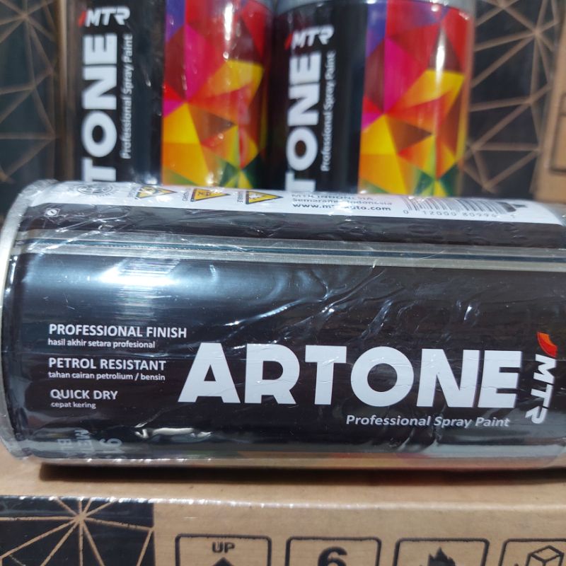 Pilok Pilok Cat Semprot MTR ARTONE Hitam Metalik Black Metalic 9139 300cc Ukuran Besar Tahan Bensin Semprotan Bisa diputar Miring dan Lurus ( Horizontal dan Vertical)