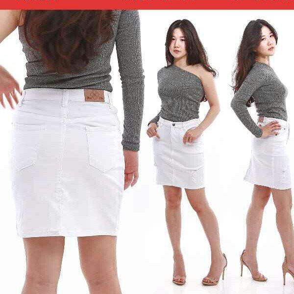 UNIX rok jeans pendek wanita/rok pendek jeans cewek/rok pendek jeans perempuan