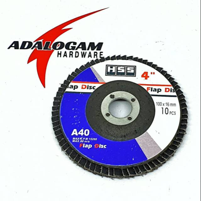 Flap disc No 40 - Amplas Tumpuk Susun 4 Inch